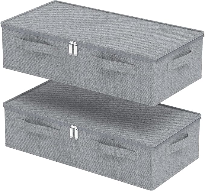 Underbed Storage Box, Foldable Bed Sheet Organizer, Cube Bags Container by Unknown