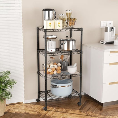 SINGAYE 4 Small Shelves Storage Shelf Wire Shelving Unit Metal Shelf Adjustable - Image 8