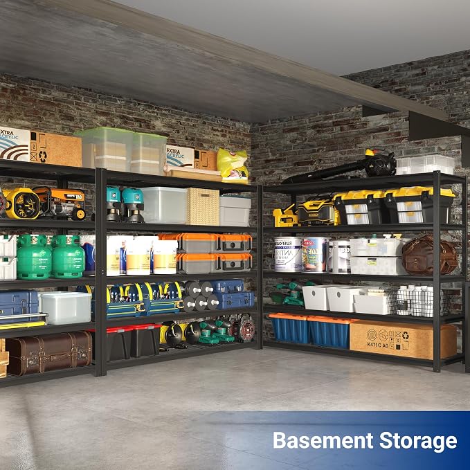 FLEXIMOUNTS 60" W Garage Shelving, 5 Tier Storage Shelves Load 1500LBS - Image 8