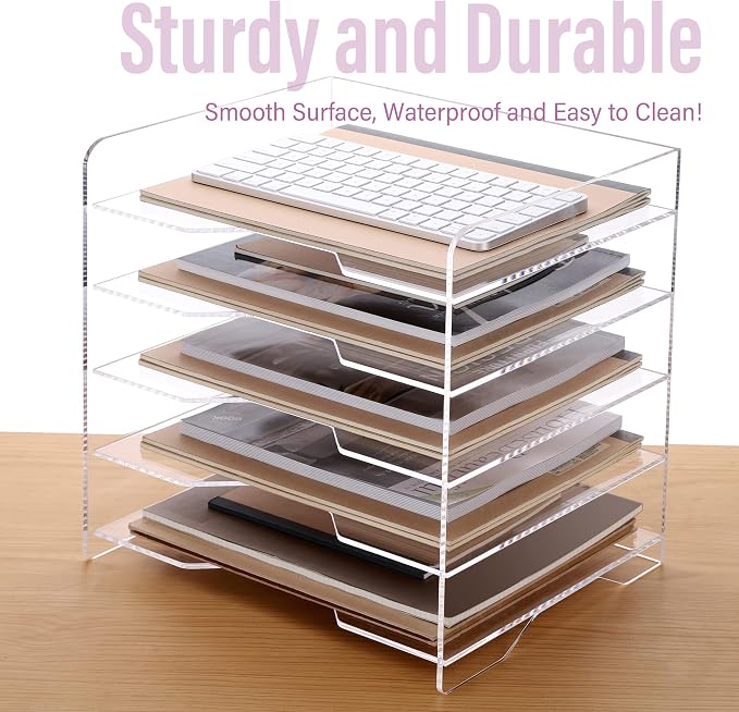 SANRUI Acrylic Paper Organizer Letter Tray - Image 6