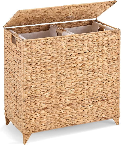 Handwoven Large Laundry Hamper by LGENHOOMHandwovenNaturalWaterHyacinthBasket