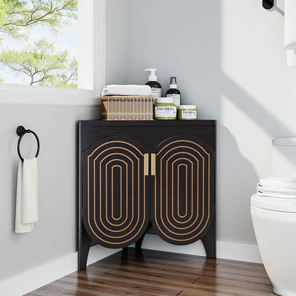 Small Corner Storage Cabinet, Mid Century Modern Floor Corner Cabinet - Image 5