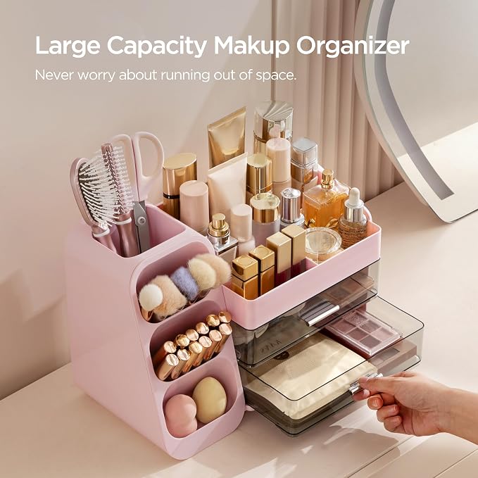 HBlife Makeup Organizer with Brush Holder - Image 2