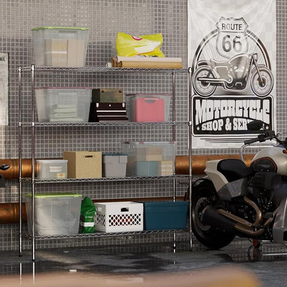 14" Deep x 60" Wide x 64" Height Wire Shelving Kit | 4-Tier | NSF Commercial - Image 5