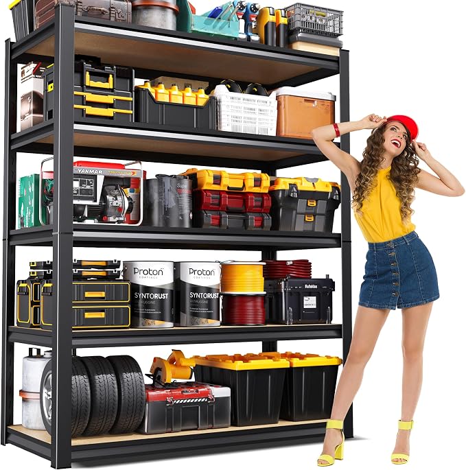 71.2" H Garage Shelving 5T Storage Shelves, Metal Adjustable Shelving Unit by AOAORGG