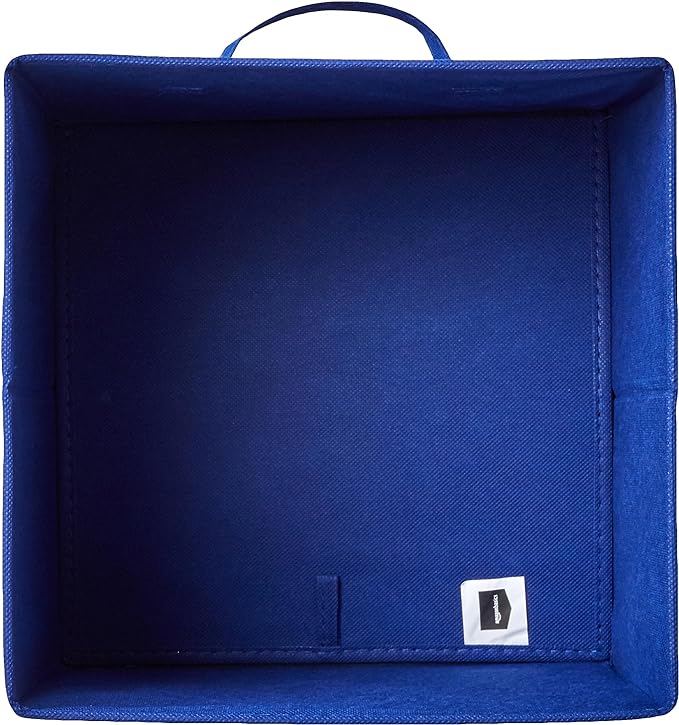 Amazon Basics Cube Organizer Storage Bins Handles, Collapsible Fabric, - Image 3