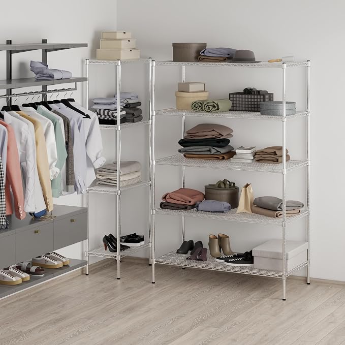 24" Deep x 48" Wide x 74" Height Wire Shelving Kit | 5-Tier | NSF Commercial - Image 7