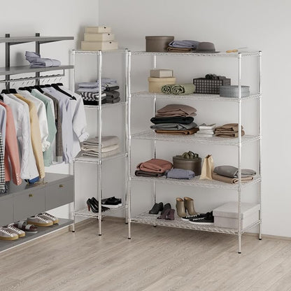 24" Deep x 48" Wide x 74" Height Wire Shelving Kit | 5-Tier | NSF Commercial - Image 7