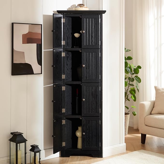 72" H Farmhouse Corner Storage Cabinet - Image 6