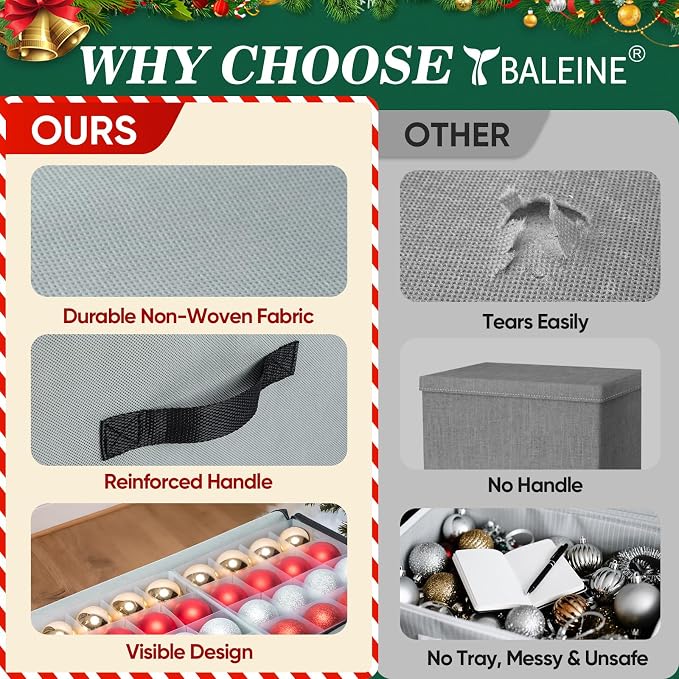 BALEINE Christmas Ornament Storage Box - Image 7