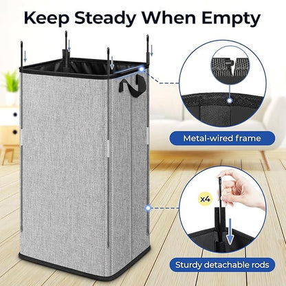 SNIGJAT Large Laundry Hamper, Tall Laundry Hamper - Image 4