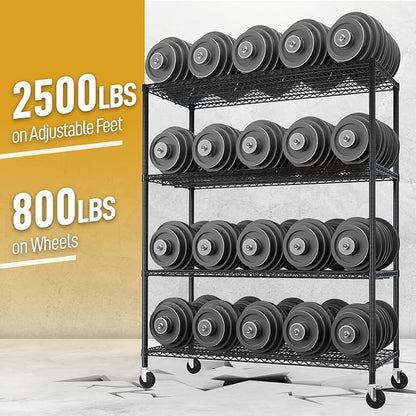 Karl home Heavy Duty 5-Tier Storage Shelving, 74.02"H x 59.06"W x 17.72"D - Image 5