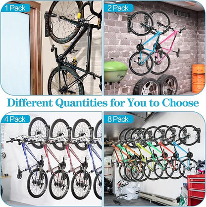 DkOvn 4 Pack Bike Rack Garage Wall Mount, - Image 2
