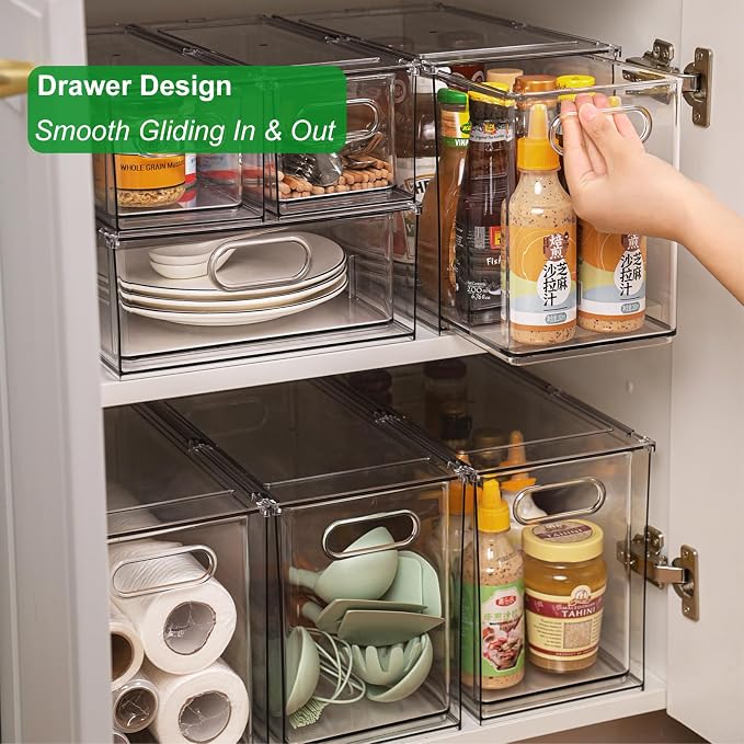 Taiuloo Clear Stackable Storage Drawers - Image 3