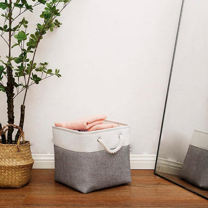 Cube Storage Bins, 6 Pack Collapsible Fabric Storage Cubes, 11 Inch Cube - Image 2