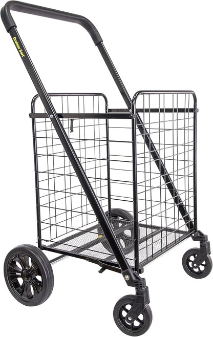 dbest products Cruiser Cart Deluxe 2 Shopping Grocery Rolling Folding Laundry by dbestproductsInc