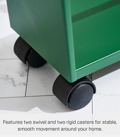 YAMAZAKI Home Slim Rolling Storage Cart – Narrow Kitchen Storage Cabinet - Image 4