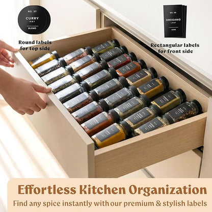 EDELHAUS Square Glass Spice Jars - Image 5