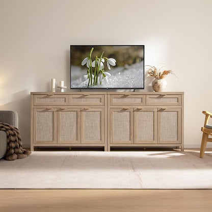 SICOTAS Rattan Sideboard Buffet Cabinet - Image 3