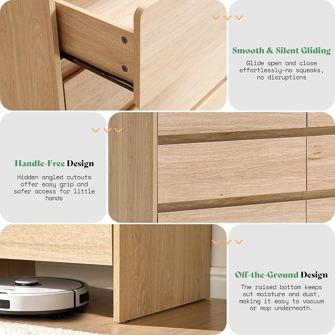 AMERLIFE Drawer Dresser for livingroom, Modern Chest of Storage Drawers - Image 6