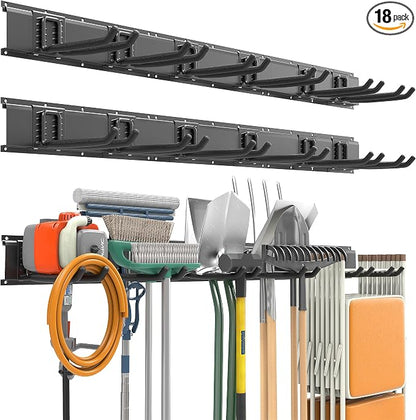 EVERHANGER Garage Tool Storage Organizer, Wall Mount Garden Tool Rack by EVERHANGER
