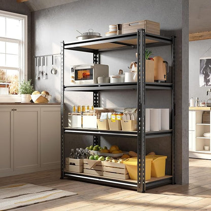 48" H Storage Shelves 31.5" W Garage Shelving Adjustable 1600LBS Metal Shelving - Image 4