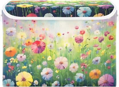 Colorful Flowers Storage Bins by LLCxigua