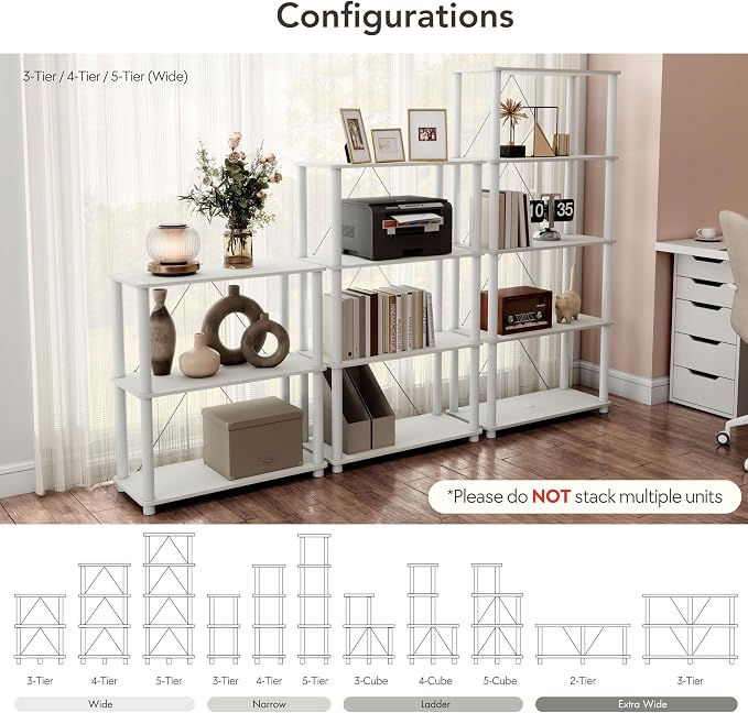 Homes: Inside + Out Apexa Modern 3-Cube Ladder Shelving Units, Collectibles - Image 8