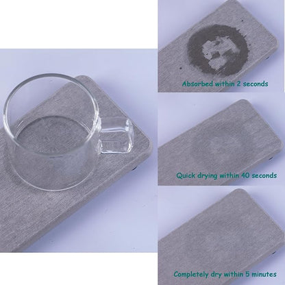 2 Pcs Water Absorbing Stone Trays, Kitchen/Bathroom Sink Soap Dish, Diatomite - Image 9