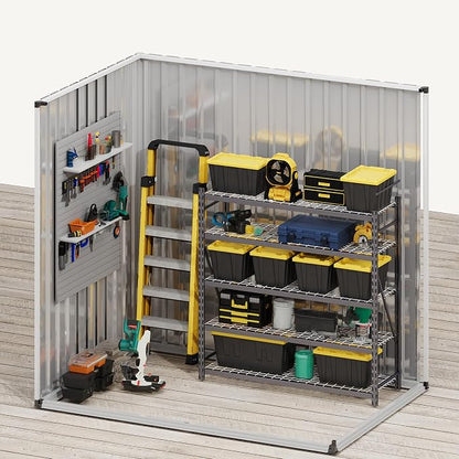 DWVO 6x4ft Metal Outdoor Storage Shed - Image 6