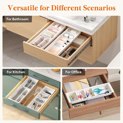 Lifewit 2 Pack Sliding Makeup Drawer Organizer Trays - Image 8