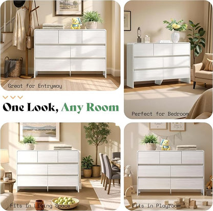AMERLIFE 7 Drawer Dresser for Bedroom, Anti-Tip Kit, Wood Cabinet Organizer for - Image 8