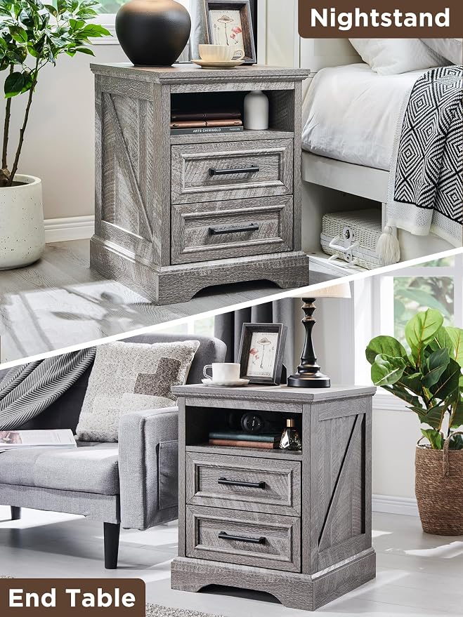 ACCOHOHO 18" Farmhouse Nightstand Set of 2 - Image 7