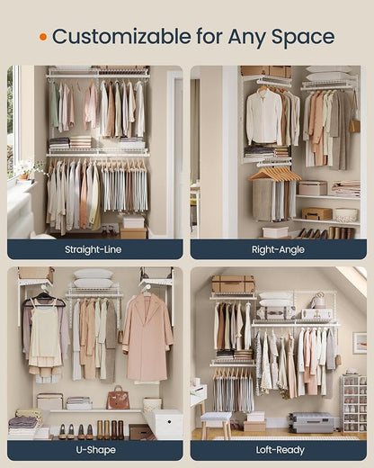 SONGMICS HOME Closet System, Closet Insert Organizer, 2-4 ft, Adjustable Metal - Image 4