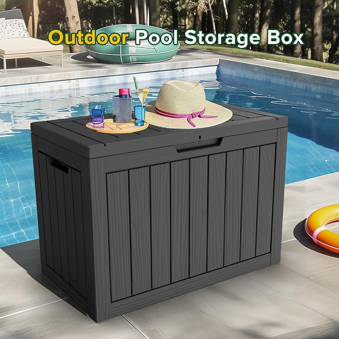45 Gallon Outdoor Deck Box, Storage Lockable Waterproof Patio Furniture - Image 7