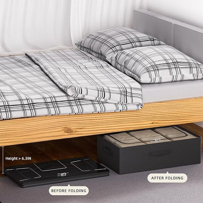 CYhom Under Bed Storage Bins Frame Storage Box Oxford Fabric Sturdy Underbed - Image 3