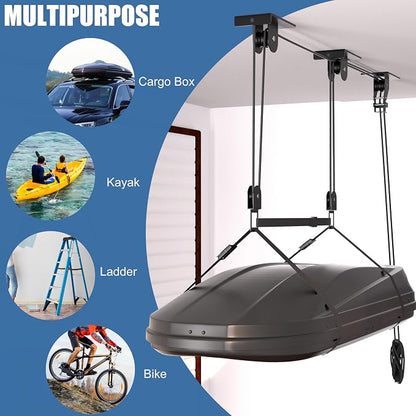 Cargo Box Pulley System for Garage Storage, Heavy-Duty - Image 6