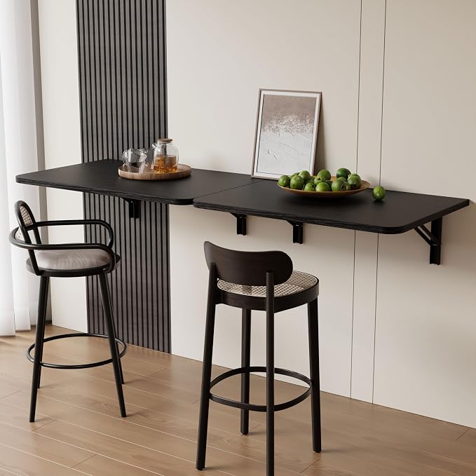 Dogsky Wall Mounted Folding Table, Floating Desk 24x15.7Inch, Fold Down Shelf - Image 2