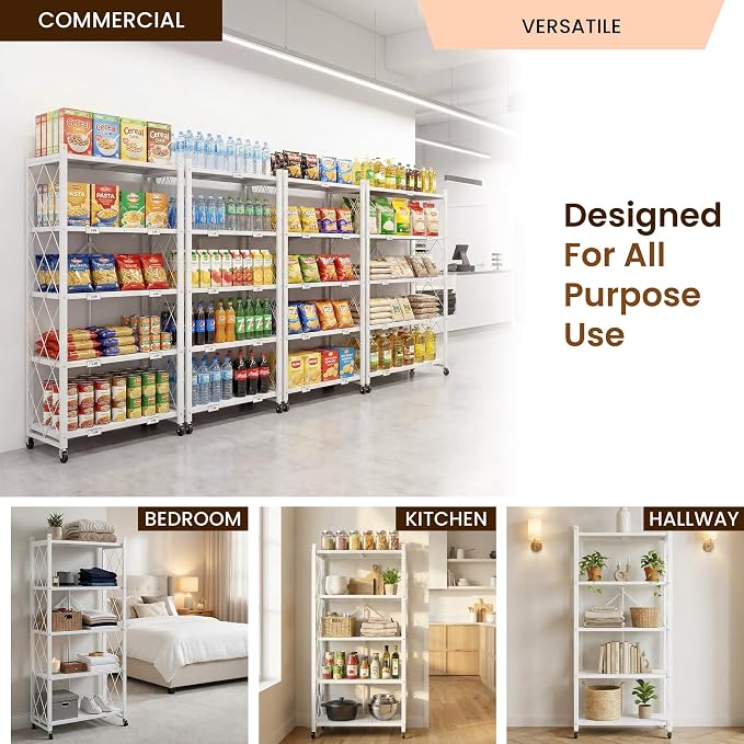 Our Modern Space 5-Tier Foldable Storage Shelf - Image 5