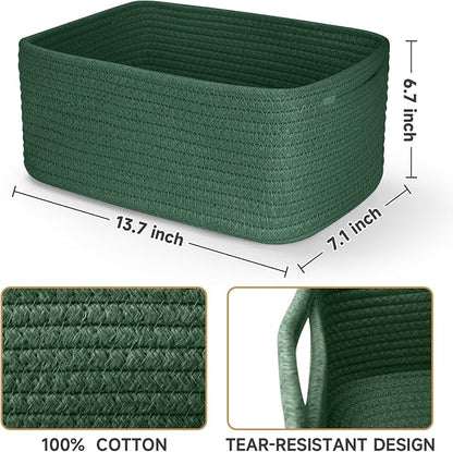 3-Pack Storage Baskets for Organizing | Woven Shelf Toy Basket | Rope Baskets - Image 3
