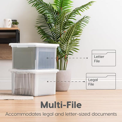 IRIS USA 4-Pack 35 Qt. Letter/Legal File Box - Image 2