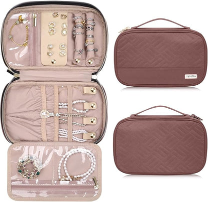 Jewelry Travel Case Organizer for Necklaces, Soft Sided by TBTOTRA