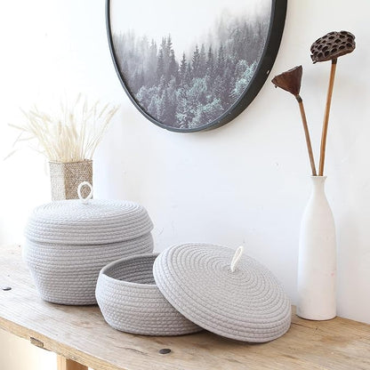 Sea Team Round Cotton Rope Storage Basket - Image 2