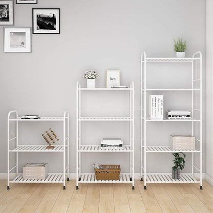 JSB 4-Tier Adjustable Shelving Unit, Heavy Duty Storage Rack Organizer Metal - Image 5