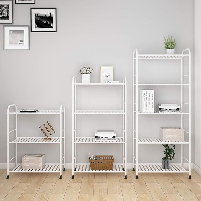JSB 5-Tier Adjustable Shelving Unit, Heavy Duty Storage Rack Organizer Metal - Image 5