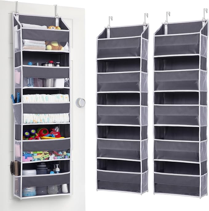 ULG 2 Pack 5-tier Over the Door Organizer Dark Gray - Image 7