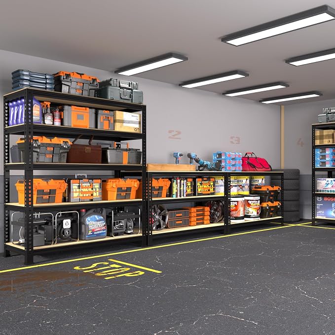 PrimeZone Heavy Duty Garage Storage Shelves, 31.5" W x 16" D x 63" H Adjustable - Image 2