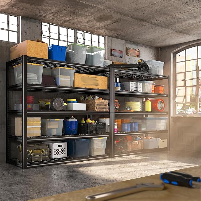 REIBII 48" W Garage Shelving Heavy Duty Load 2500LBS, 5 Tier Storage Shelves - Image 6