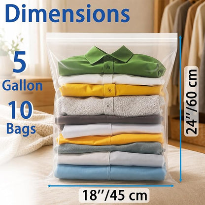 Extra Large 5 Gallon Zippered Plastic Bags - Image 2