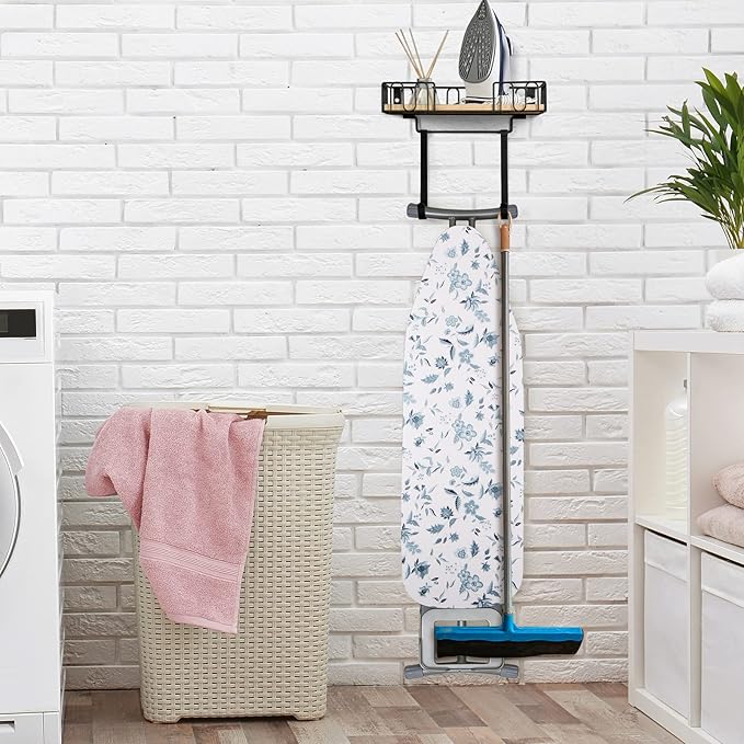 TJ.MOREE Ironing Board Hanger Metal Wall Mount Iron and Ironing Board Holder - Image 4